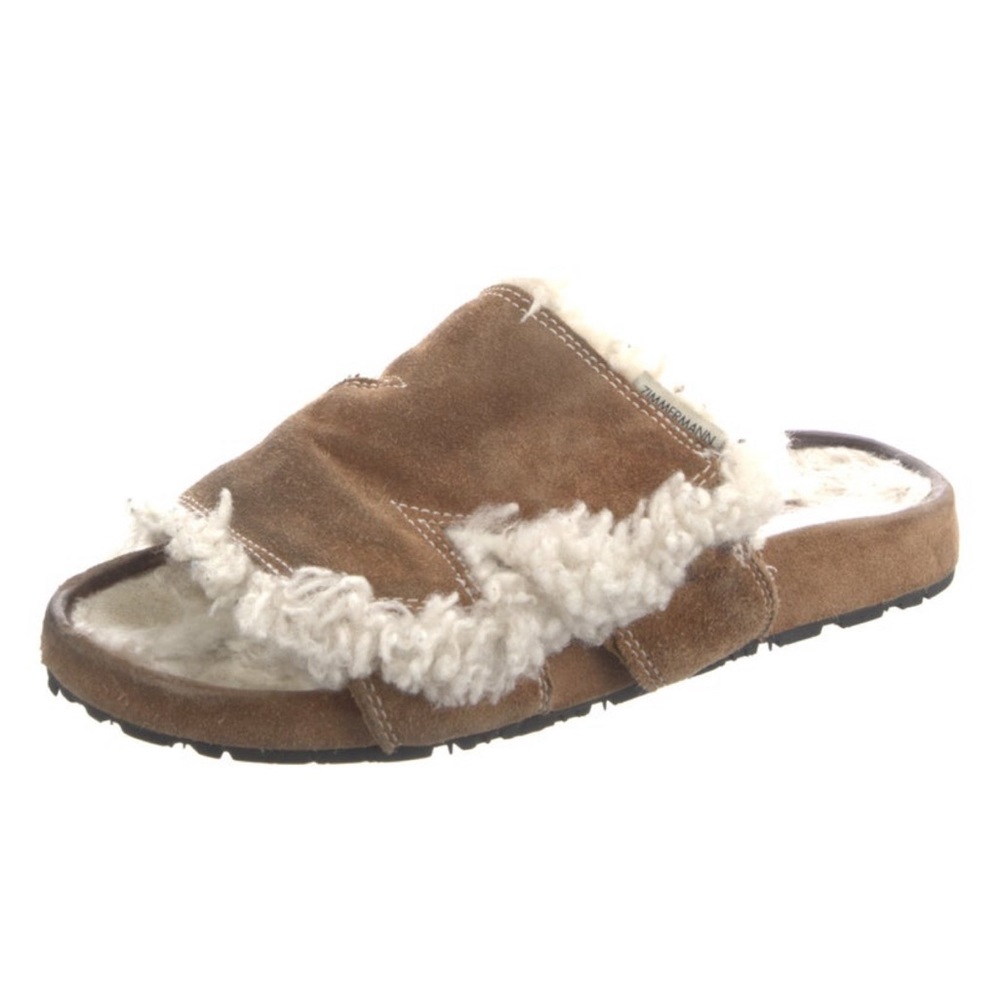 ZIMMERMANN Shearling Slides Size 10 - Picture 6 of 8